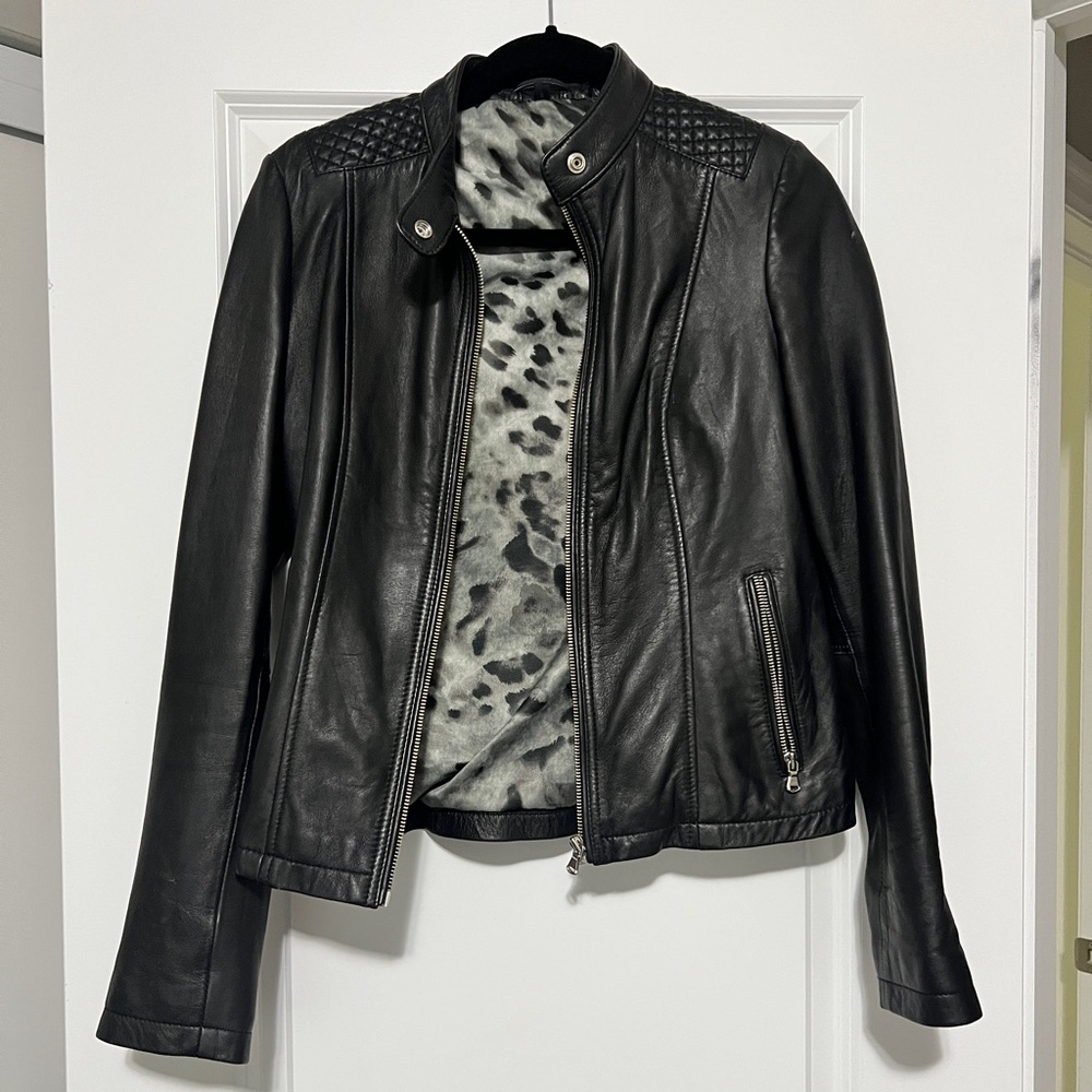 Small Black Leather Women's Jacket